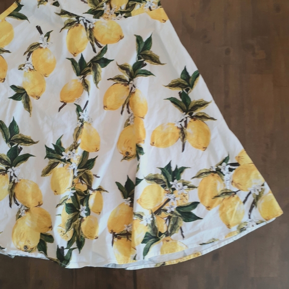 Lemon Print Fit and Flare Dress - Picture 4 of 10